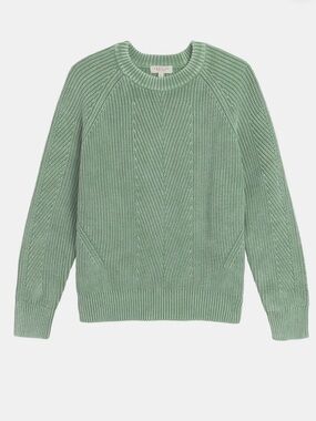 DEMYLEE New York Sage Green Chelsea Washed Cotton Sweater XS